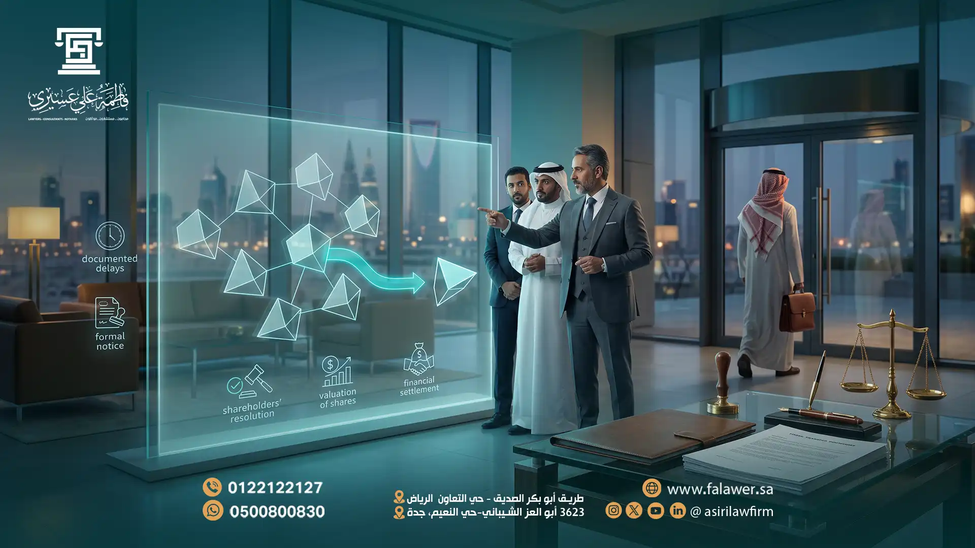 طريقة إخراج الشريك المماطل من الشركة نظاما